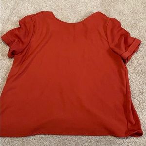 Burnt Orange Chiffon top
